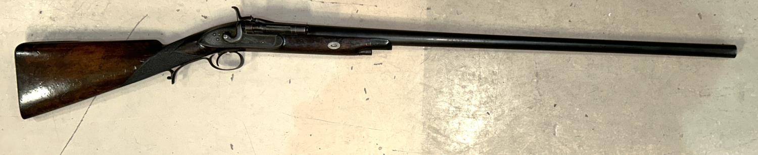 A 19th century rifle by Thomas Turner Fisher, Birmingham, converted Snider mechanism with etched