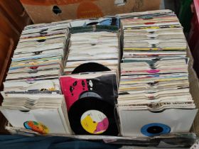 A large collection of singles, rock and pop music 1970's onwards