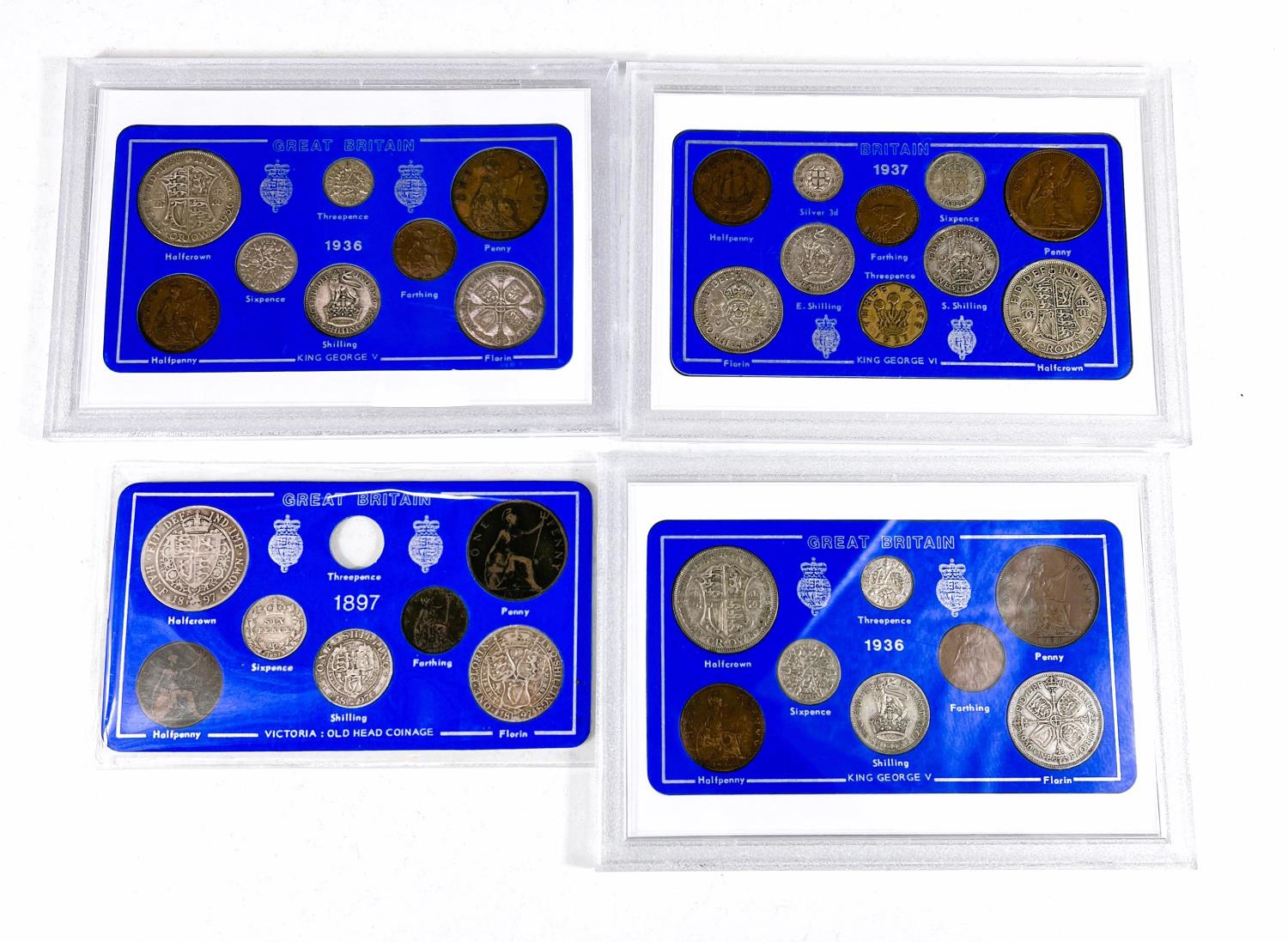 GB coin year sets: 1897, 1936 (2) and 1937