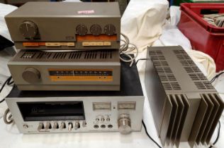 A quad 33 Quad Tuner and a Quad 303 Amplifier and a Pioneer Stereo Cassette Tape Deck CT-F2121.