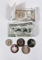 Cuban coins including a 0.999 silver 20gm 10 pesos and a 1968 Mexico 25 pesos 0.720 silver coin