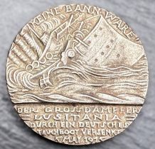 A WW1 sinking of the Lusitania medal