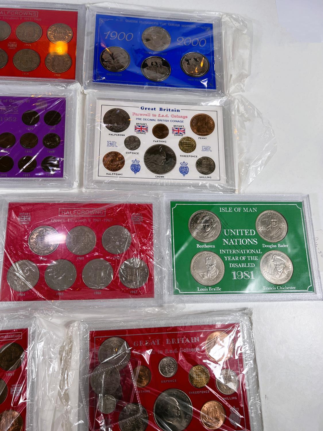 A selection of GB pre-decimal coins in plastic cases - Image 3 of 3