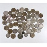A selection of various GB pre-1947 silver coins, 15.4oz etc