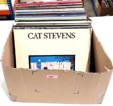 A collection of 1960's and later records including:- Box Scaggs, Cat Stevens, James Taylor and