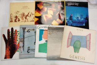 Eight Genesis LP's 'ABACAB', 'Duke', 'Trespass', 'A Tuck of the Tail', 'Live', 'Invisible Touch', '
