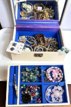 Two jewellery boxes and contents