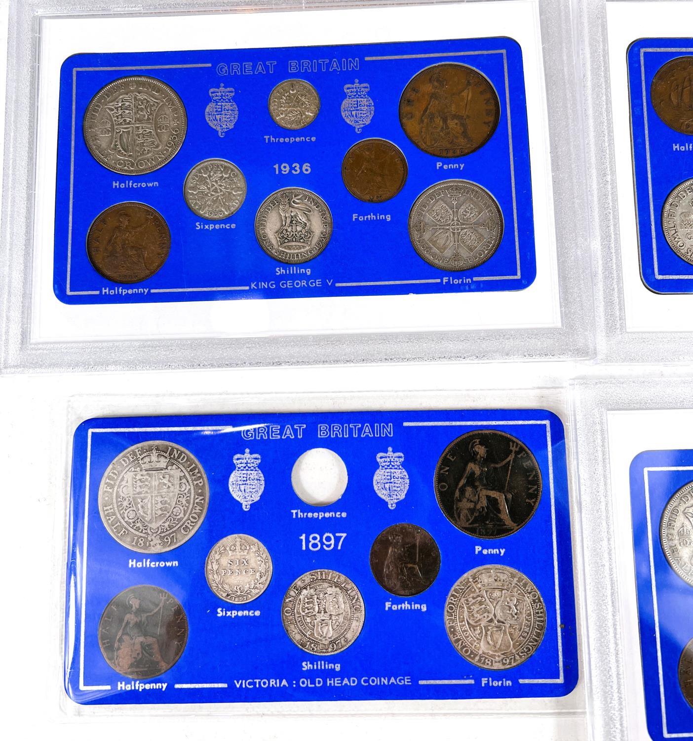GB coin year sets: 1897, 1936 (2) and 1937 - Image 3 of 4