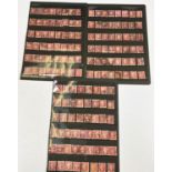 GB: QV, 1d Red Plates, 144 examples unsorted