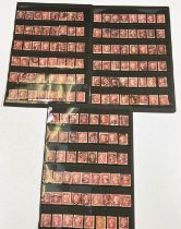 GB: QV, 1d Red Plates, 144 examples unsorted