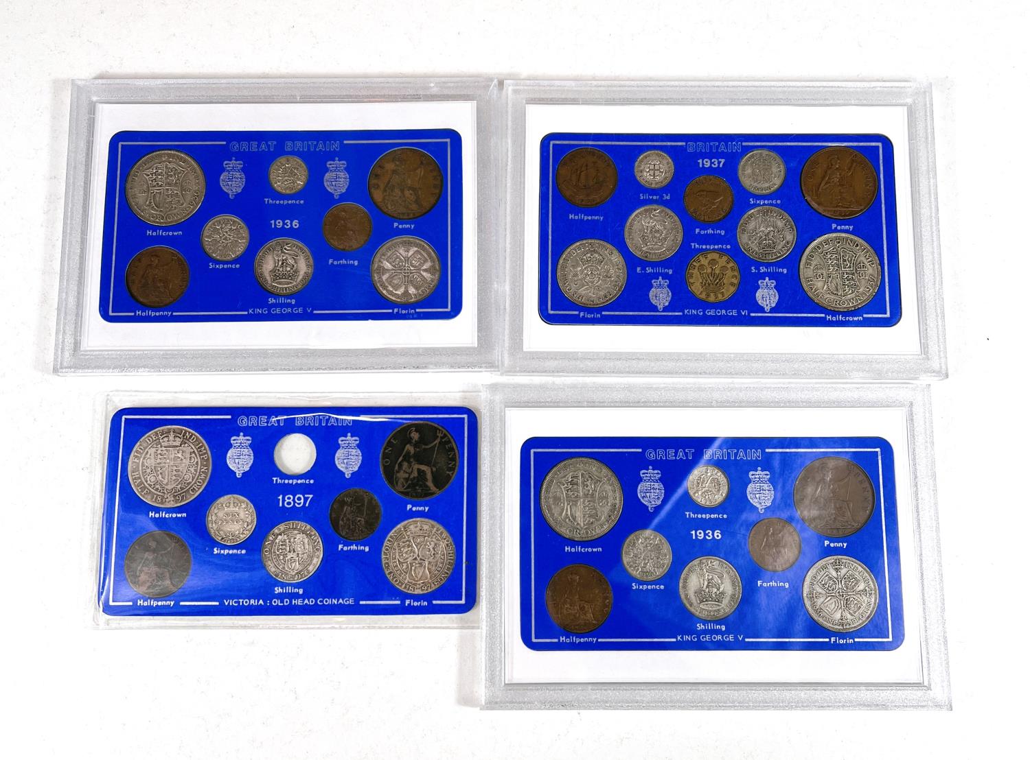 GB coin year sets: 1897, 1936 (2) and 1937 - Image 2 of 4