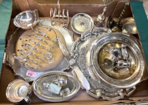 A selection of silver plate