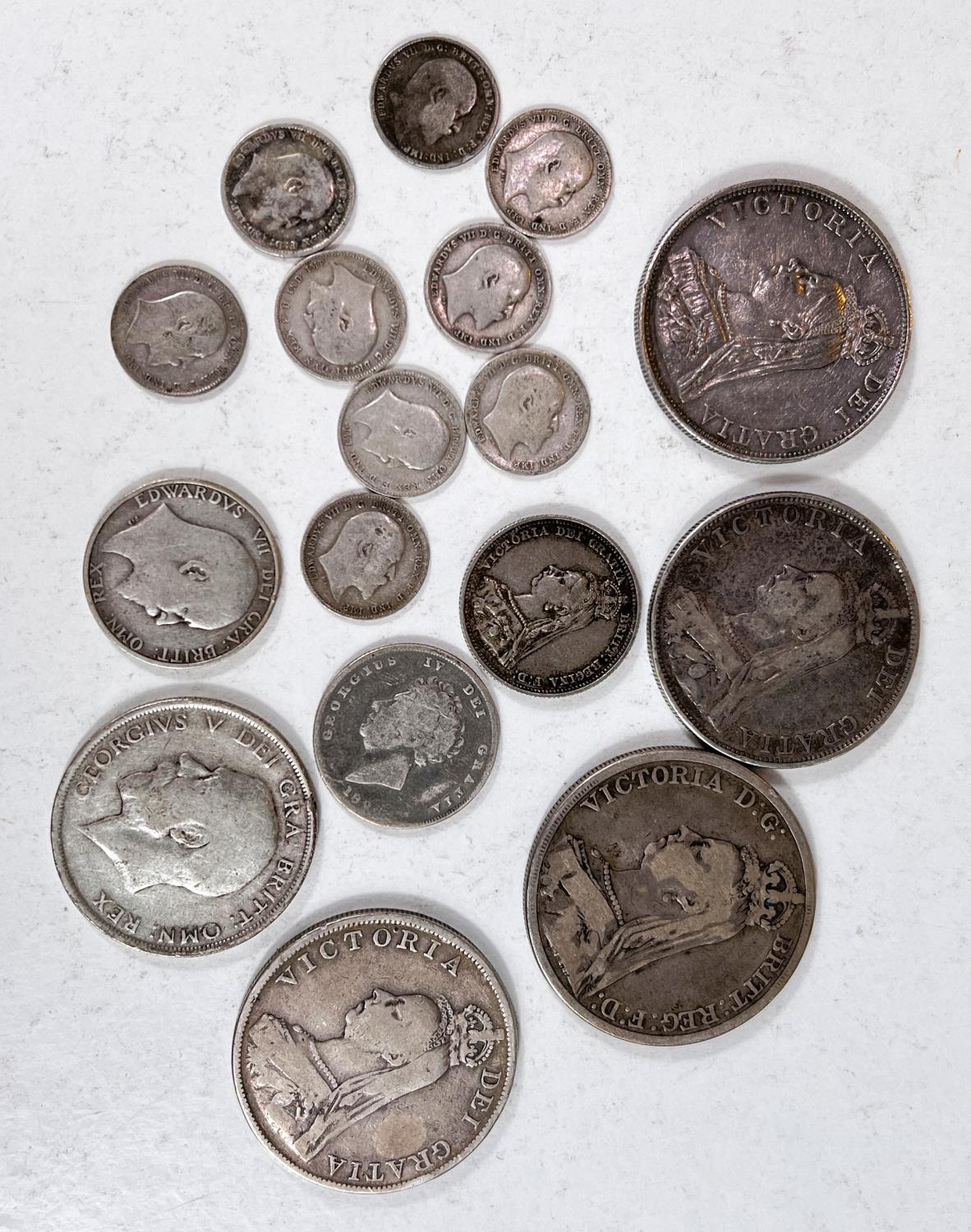 A selection of GB pre-1920 silver coins, 4.4oz - Image 4 of 4