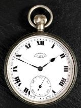 A gent's 'Aeroplane' pocket watch by G & M Lane & Co, London, with Swiss movement and roman numerals