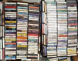 A large collection of rock and pop cassette tapes, various artists etc 300+