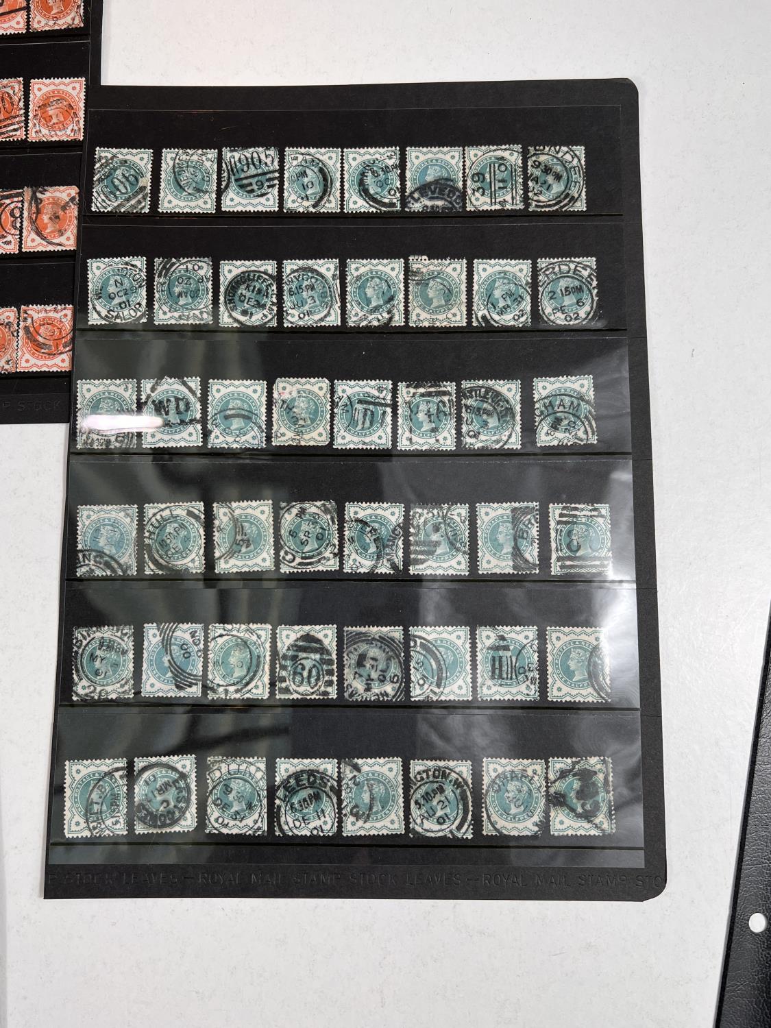 GB: QV, halfpenny stamps, vermilion, blue and green, a quantity - Image 6 of 6