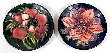 Moorcroft: Two Moorcroft pin dishes, anemone and another