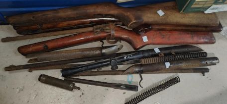 A collection of BSA air rifle parts