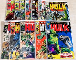 Marvel Comics: 1960's onwards The Incredible Hulk issues 104, 113, 114, 117, 120, 123, 124, 125,