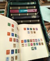 A large selection of stamp albums with contents