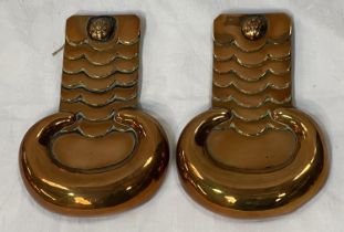 A 19th century pair of 'Cheshire Yeomanry' copper epaulettes