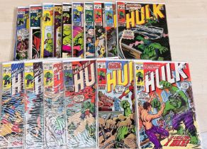 Marvel Comics: 1970's onwards The Incredible Hulk 130-150 missing 135, 138, 139, 142, 143, 149 (UK