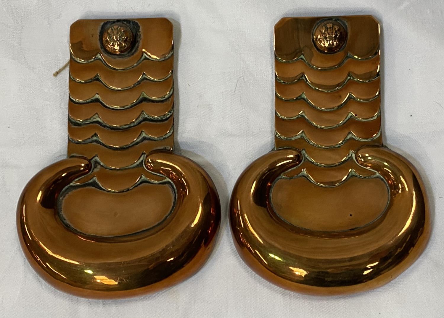 A 19th century pair of 'Cheshire Yeomanry' copper epaulettes - Image 3 of 3