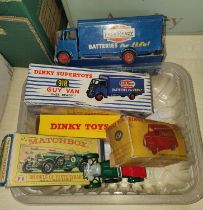 Diecast Vehciles: three boxed Dinky vehicles, 451 Trojan Dunlop van, 163 Bristol coupe and Supertoys