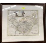 Robert Mordon:  County map of Cheshire, framed and glazed; Thomas Kitchen George:  County map of