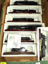 Seven Boxed Train display models.