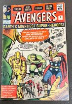 Marvel Comics: 1960's Jack Kirby and Stan Lee The Avengers issue 1 UK pricing variant