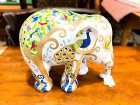 Elephant Parade composition limited edition model:  Pavonia by Rebecca Sutherland, Singapore 2011,