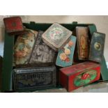 A collection of vintage tins, biscuits etc (17 approx.) 1920's onwards