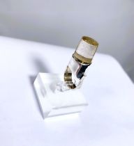 Georg Jensen:  a modernist silver ring set rutilated quartz, designed by Viviana Torun Bulow,