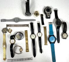 A large selection of watches, including 2 Sekonda gents watches, boxed.