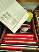 A large selection of stamp albums with contents