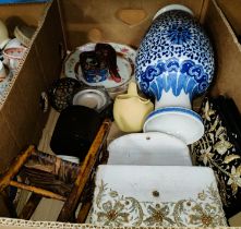 A selection of oriental ceramic items, vases etc