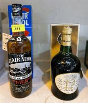 A 26 2/3 bottle of 8 year old Blair Athol malt whisky; a 26 2/3 bottle of 8 year old The GlenDronach