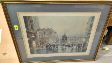 After Bob Richardson, a pencil signed, limited edition print of Albert Square, framed and glazed and
