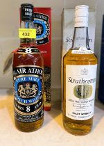 A 26 2/3 bottle of 8 year old Blair Athol single malt whisky; a 26 2/3 bottle of 8 year old