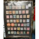 A collection of Victorian stamps on sheets.