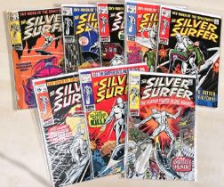 Marvel Comics: late 1960's onwards, 'The Silver Surfer' 6, 8, 9, 10, 11, 12, 14, 17, 18 (9 in total)