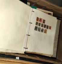 A large selection of stamp albums with contents