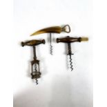 Three vintage corkscrews