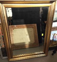 A large gilt framed over mantel mirror 106x76cm