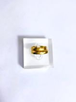 Two 22 carat gold wedding bands, 7.3gm