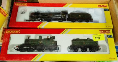 Two Hornby locomotives, boxed:  R3759 GWR Dean single Achilles & R3586 4-4-0 Schools Class Sevenoaks