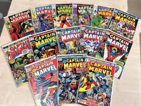 Marvel Comics: 'Captain Marvel' 1970's issues 12, 16, 17, 20, 21, 23, 25, 26, 27, 28, 29, 30, 34 (14