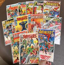 Marvel Comics: 1970's The Avengers 81, 82, 83, 84, 85, 87, 88, 93, 94, 95, 96, 98 UK and US pricing