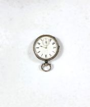 A 19th century open face pocket watch, key wound, in silver case